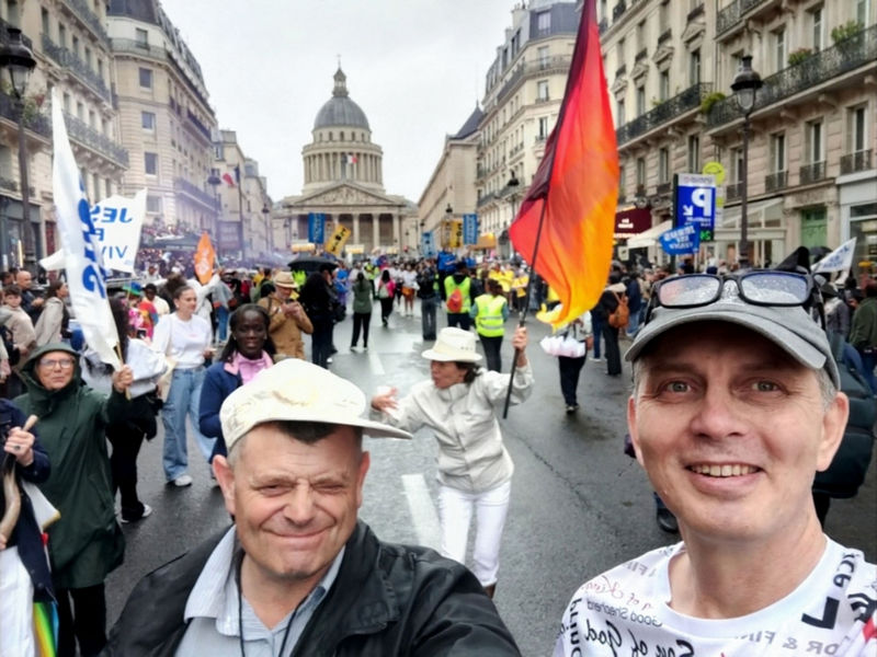 Marche Pour Jesus 2026 two of of the many participent.