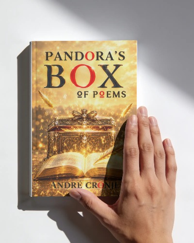 2. Pandoras Box of Poems Square Cover photo of a hand holding the book
